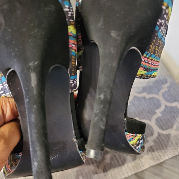 Multicolored Mule Heels - Picture 7 of 7